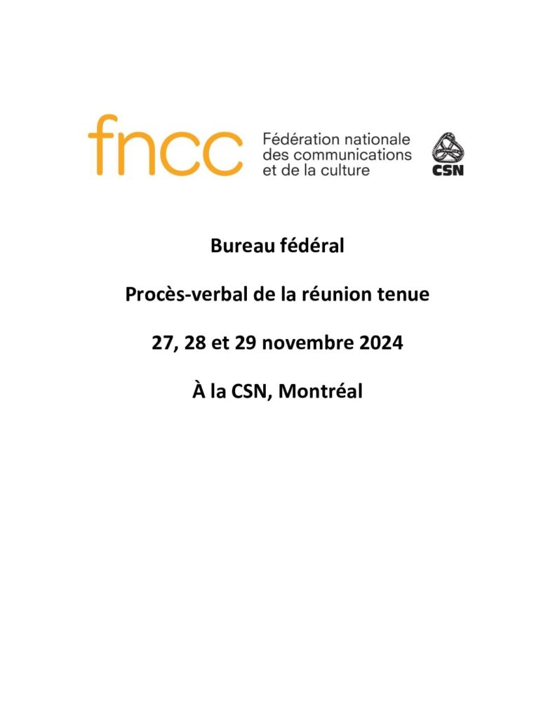 Procès Verbal 27, 28 Et 29 Novembre 2024